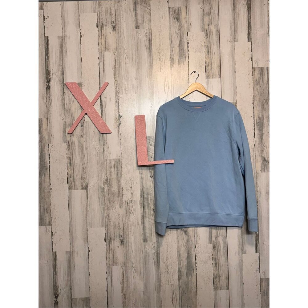 Primark Cares Blue Crewneck Sweatshirt XL | Cozy Fleece Lined Pullover | Unisex
